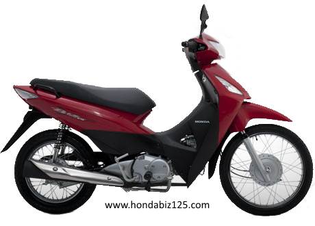 foto de moto onda biz 125 modelo ES de color rojo